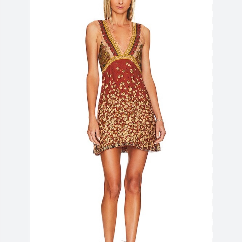 Free People East Willow Trapeze Mini Dress